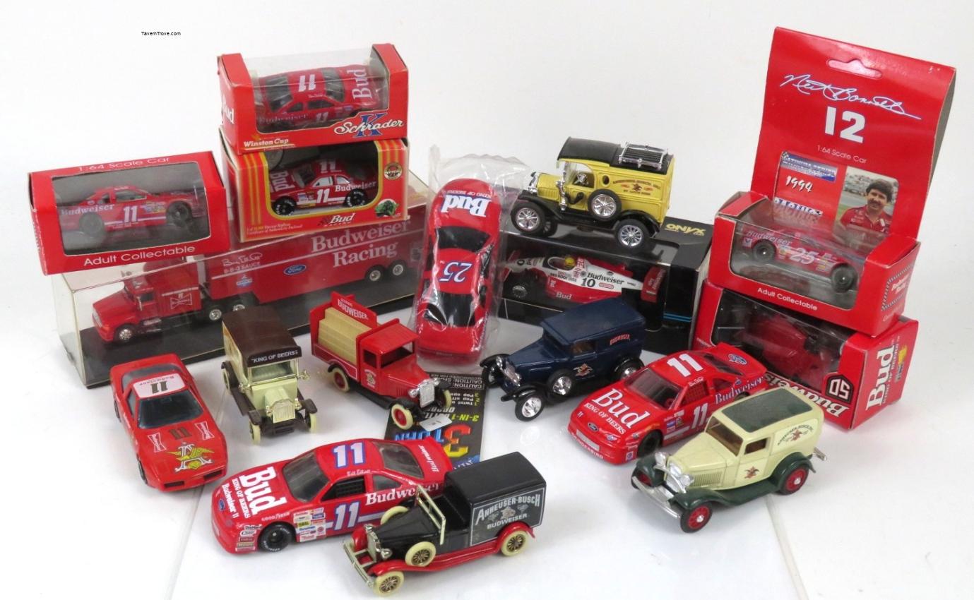 Anheuser Busch Budweiser 1:64 Racing Vehicles Lot of Seventeen