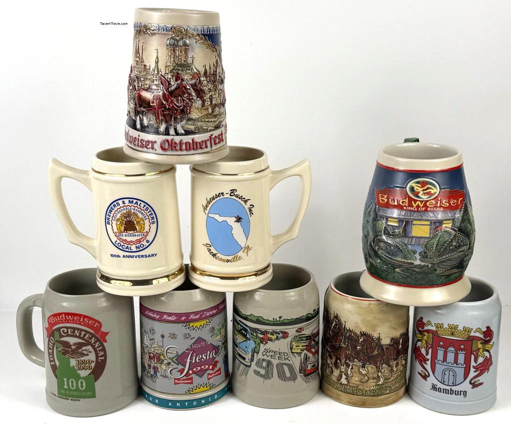 Anheuser Busch Budweiser lot of Nine