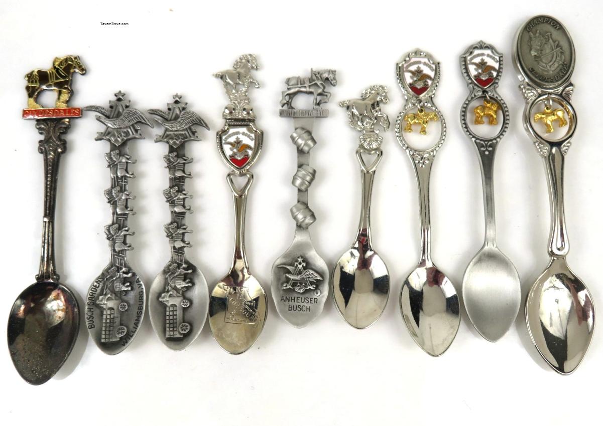 Anheuser-Busch Clydesdales Souvenir Spoons Lot of NINE