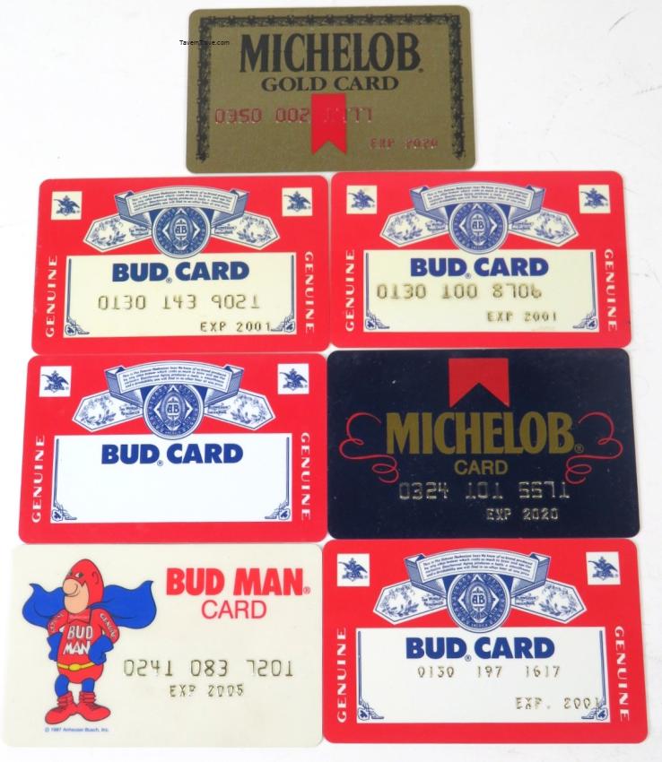Anheuser Busch Credit Cards lot of Seven