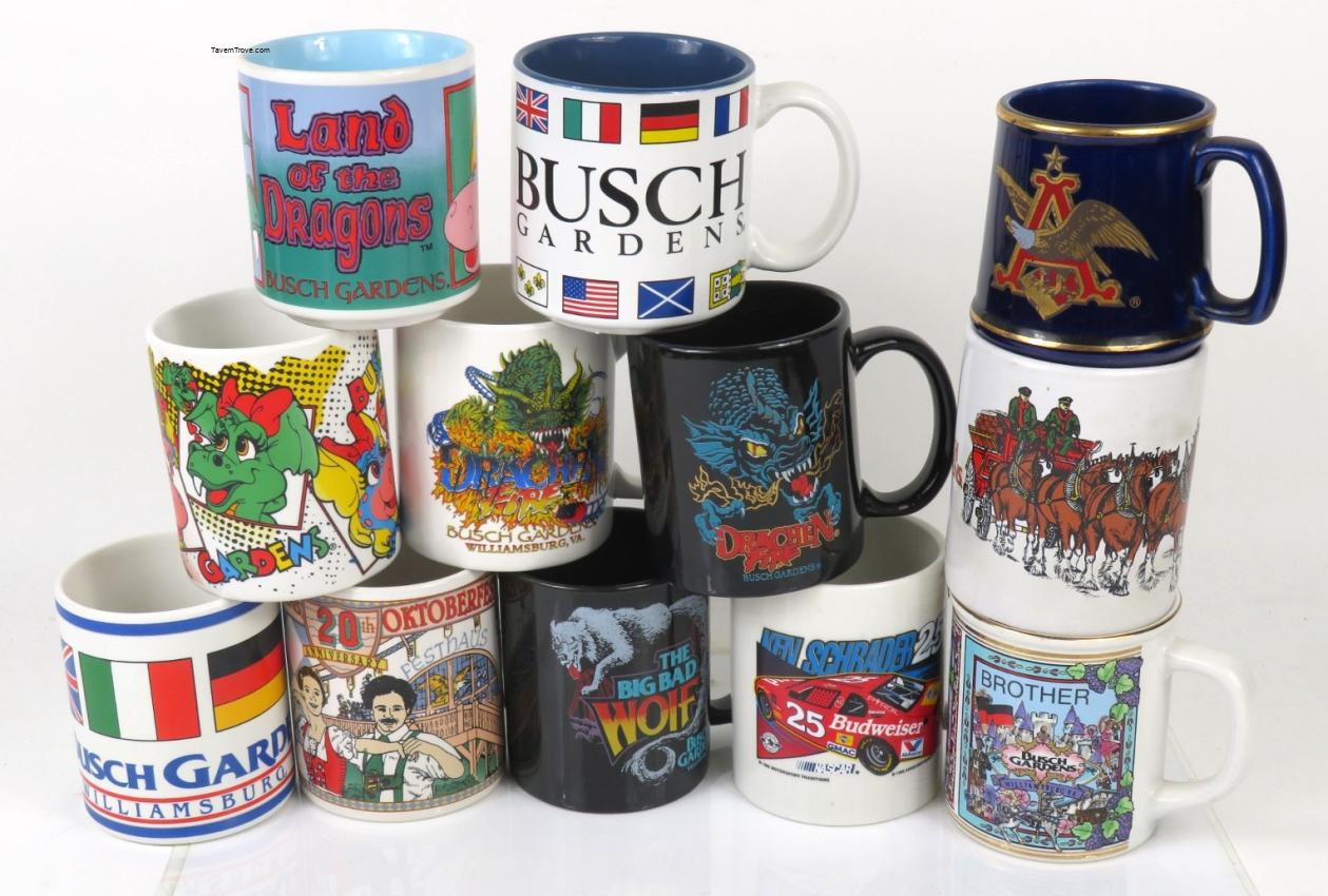 Anheuser Busch Gardens Coffee Mugs Lot of Twelve
