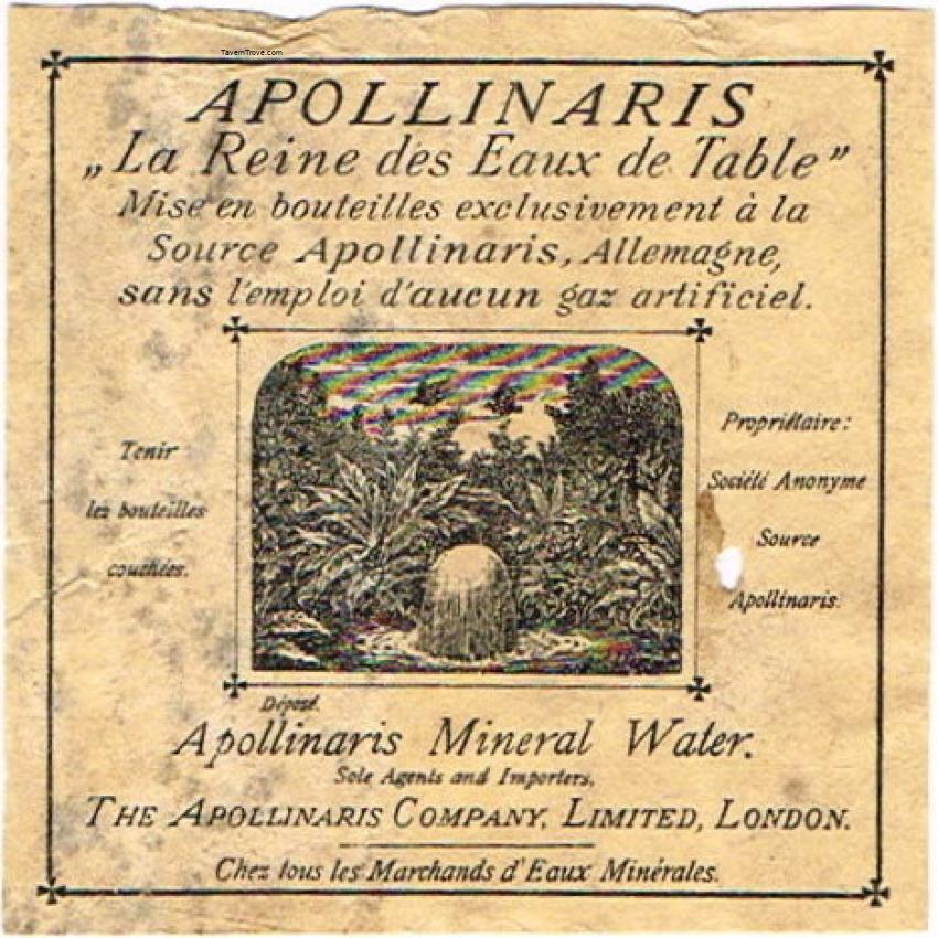 Apollinaris Mineral Water v1 London England