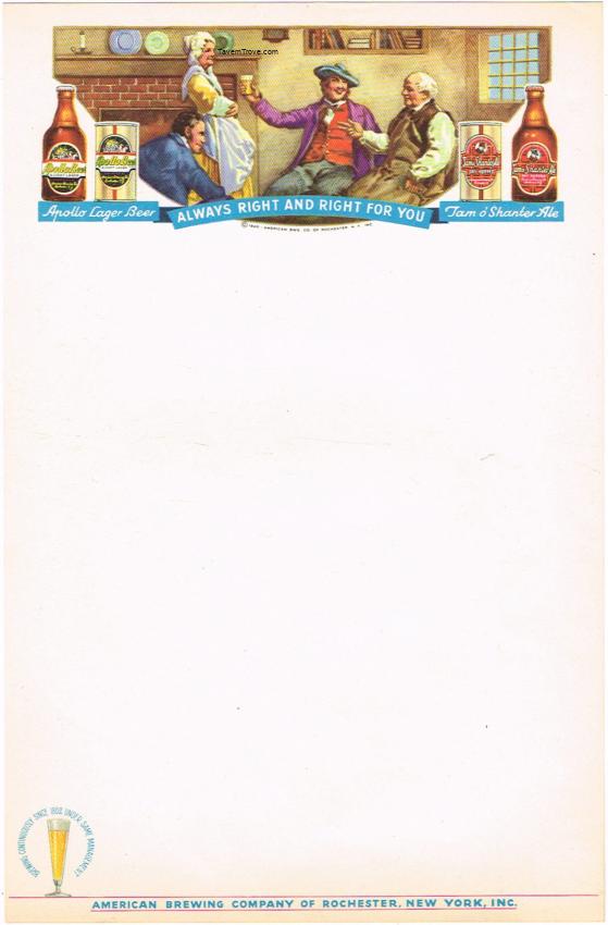 Apollo Beer/Tam o'Shanter Ale