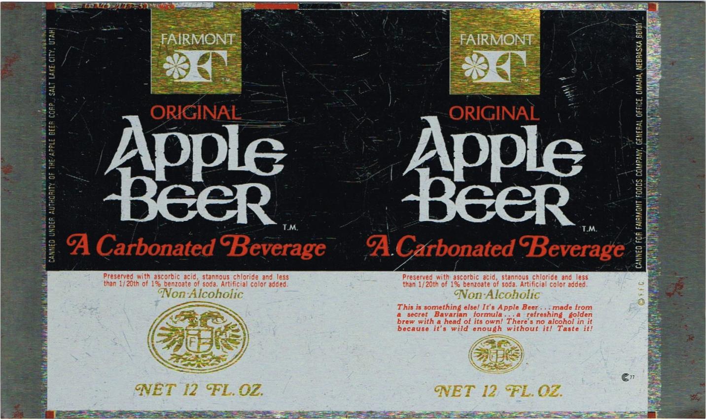 Apple Beer Fairmont Foods Salt Lake City Utah