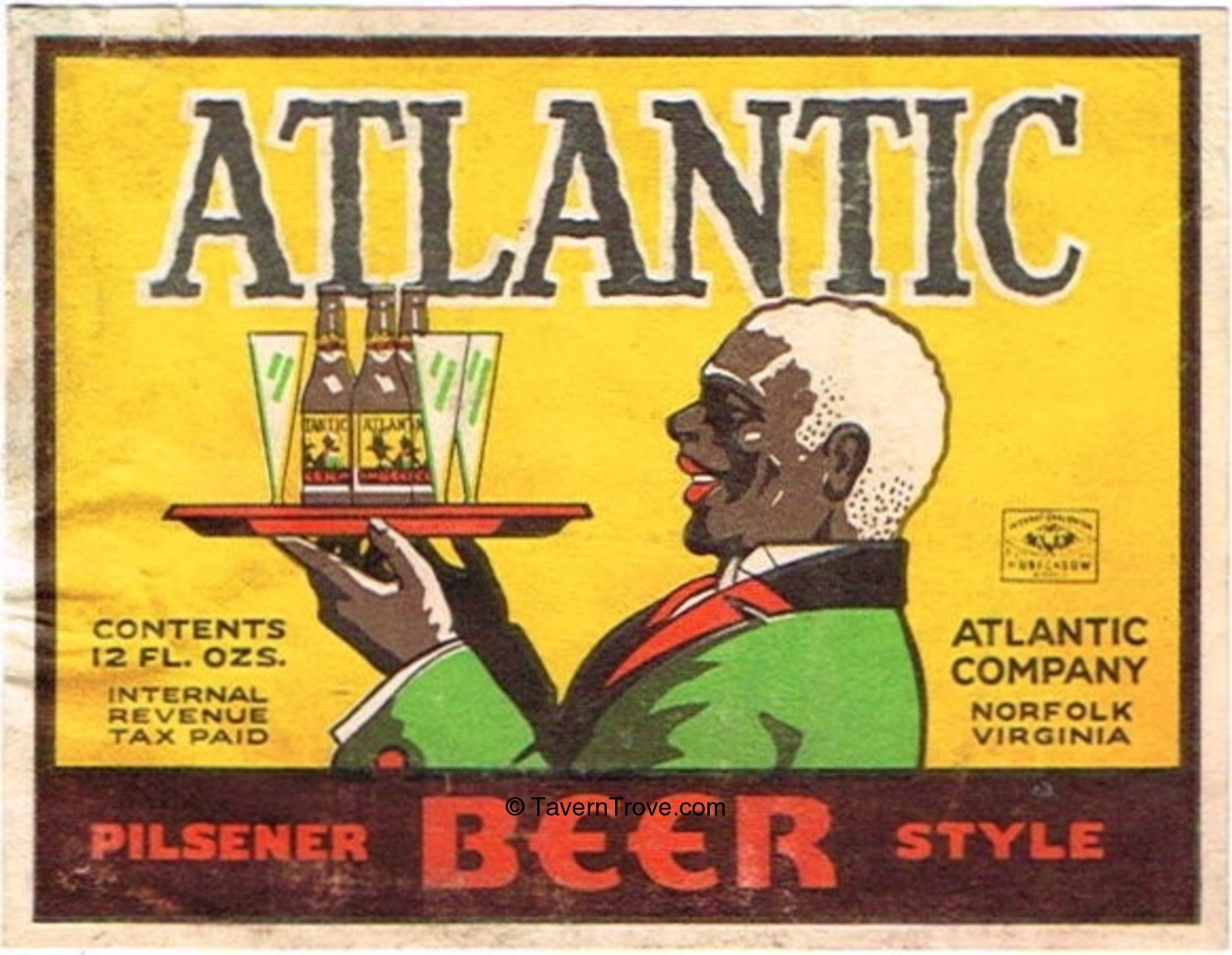 Item 82245 1938 Atlantic Beer Label ES12111