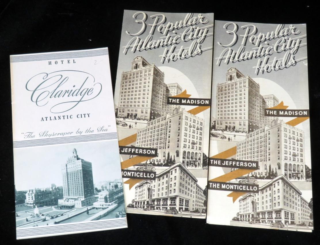 Atlantic City New Jersey Travel Brochure lot of Three