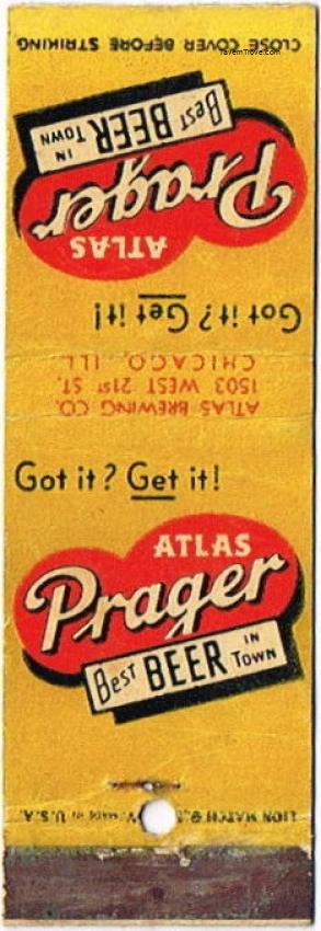 Atlas Prager Beer (1949 Chicago White Sox Schedule)