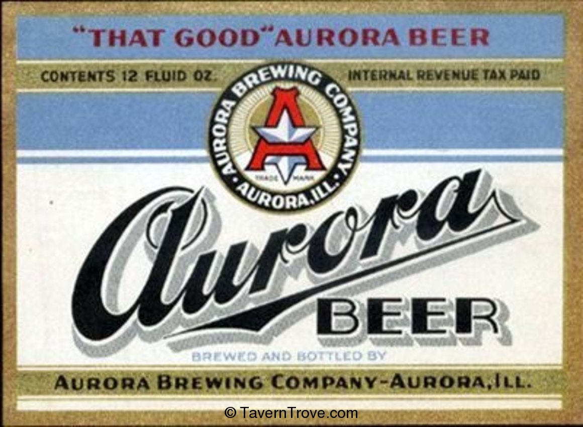 Item 84631 1938 Aurora Beer Label IL