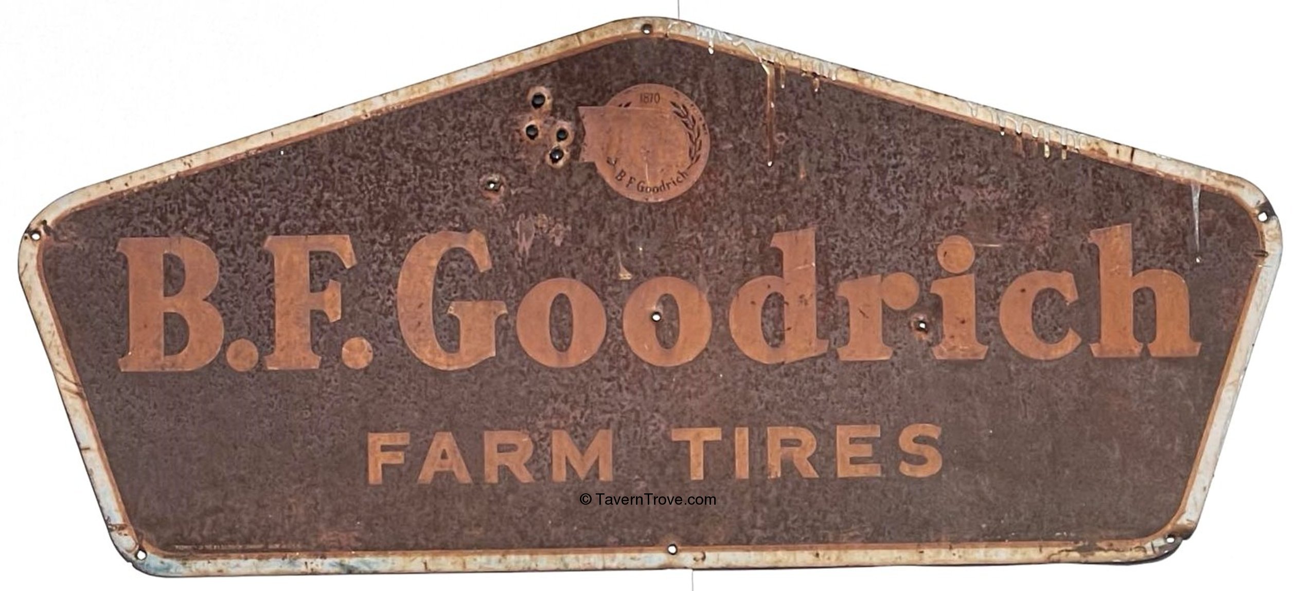 Item 95696 1940 B. F. Goodrich Tires Outdoor Flat Sign