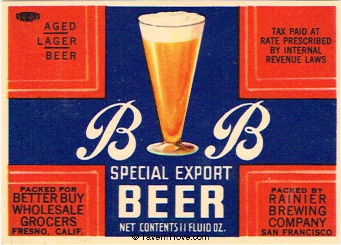 B B Special Export Beer