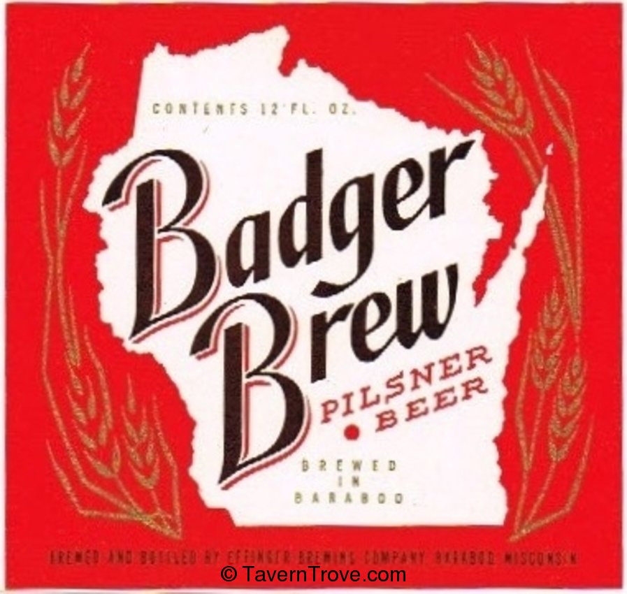 Badger Brew Pilsener Beer