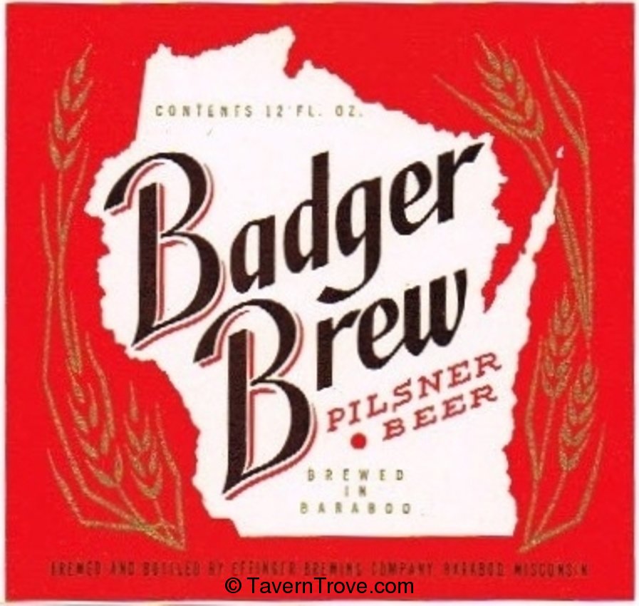 Badger Brew Pilsener Beer 