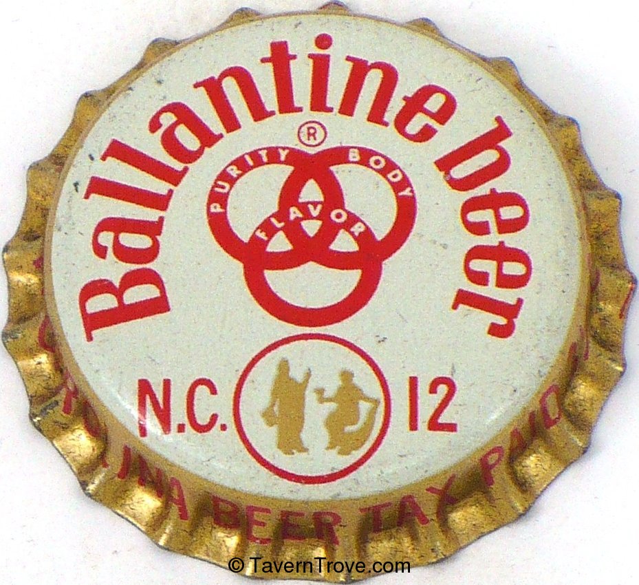 Ballantine Beer ~NC 12oz tax