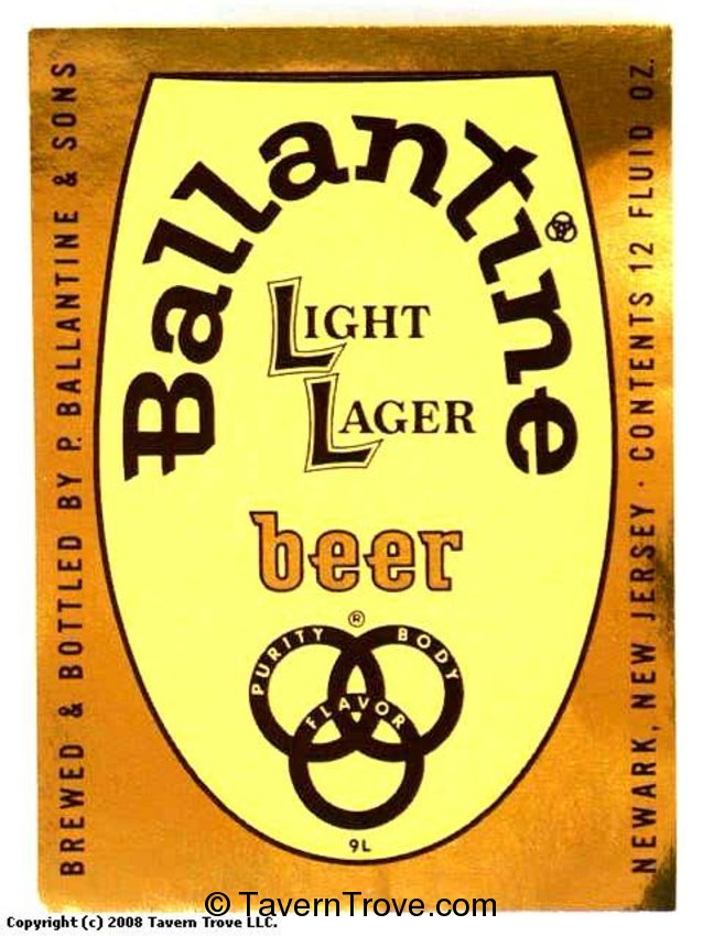 Ballantine Light Lager Beer