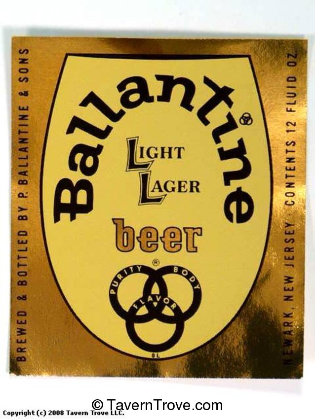 Ballantine Light Lager Beer