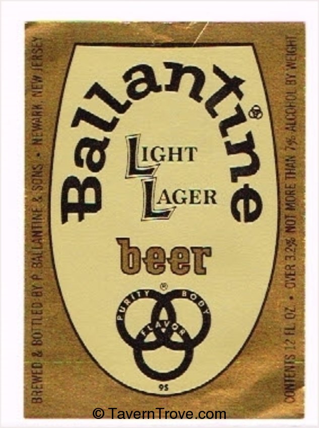 Ballantine Light Lager Beer