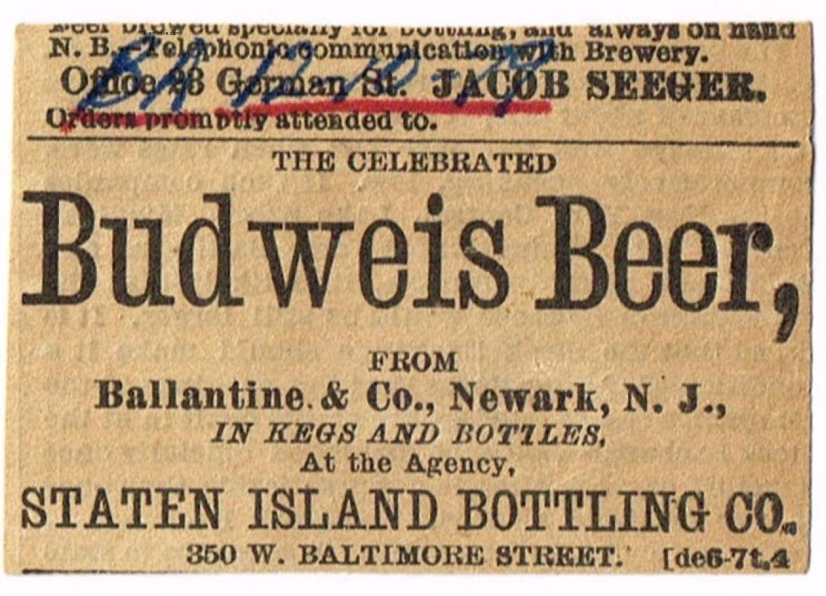 Ballantine's Budweis Beer
