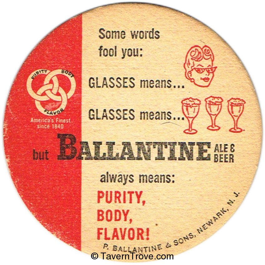 Ballantine Ale/Beer Glasses