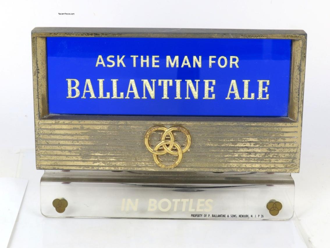 Ballantine Ale Cobalt Blue Reverse-On-Glass