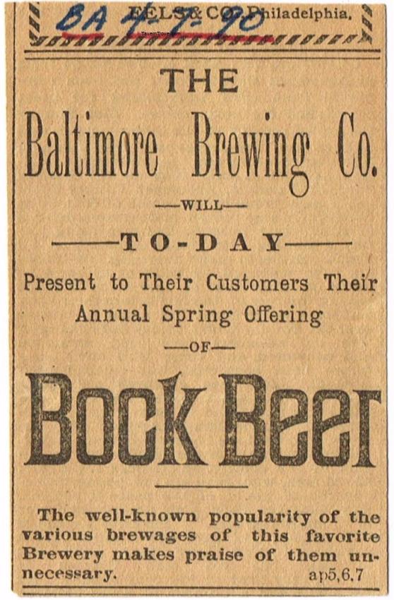 Baltimore Bock Beer