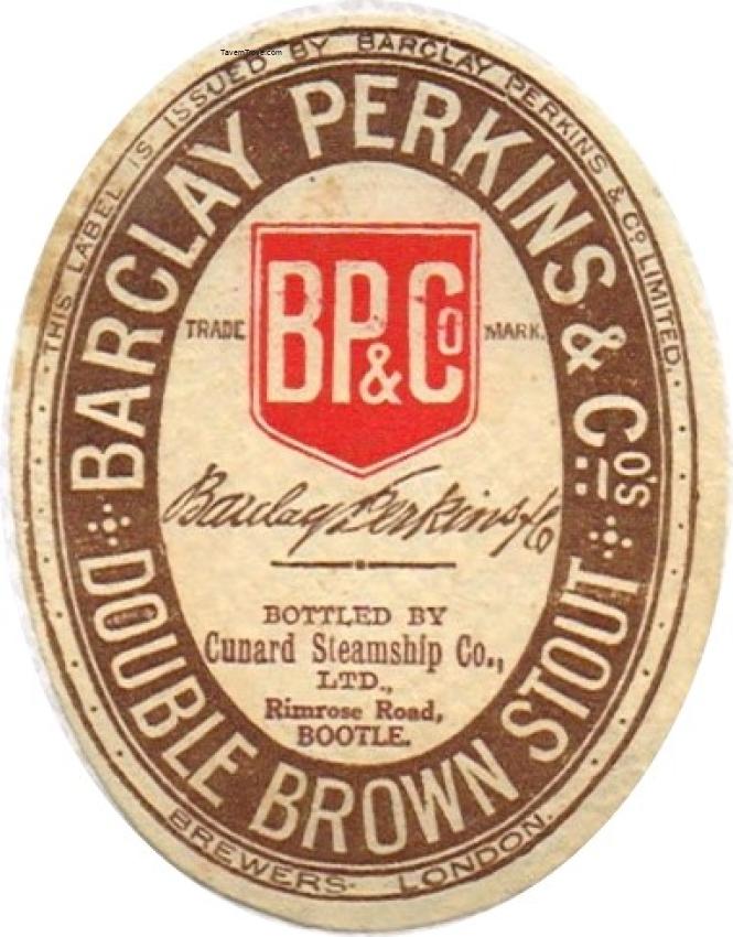 Barklay Perkins Double Brown Stout Cunard Steamship Line Titanic