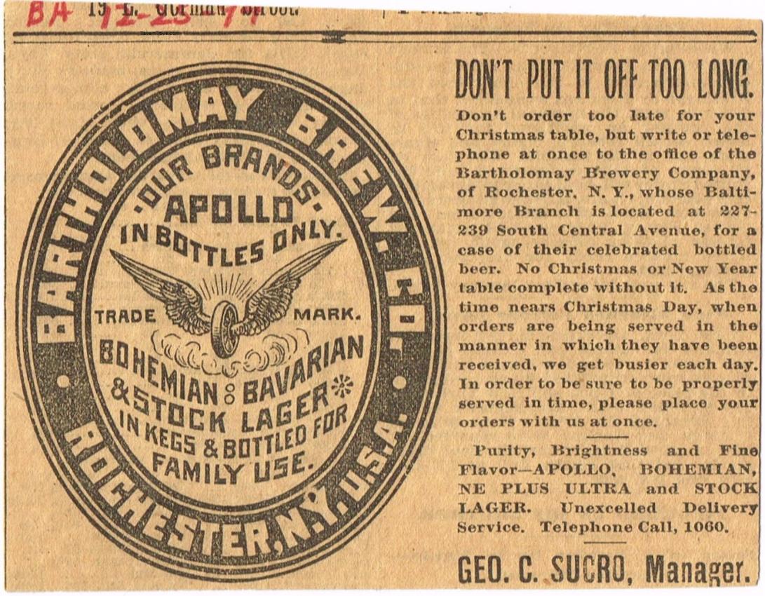 Bartolomay Appolo Beer