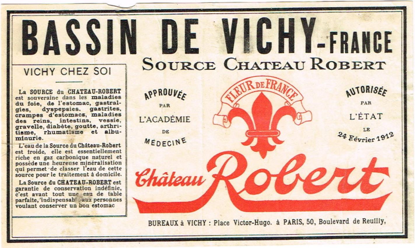 Bassin De Vichy Medicinal Mineral Water Chateau Robert France