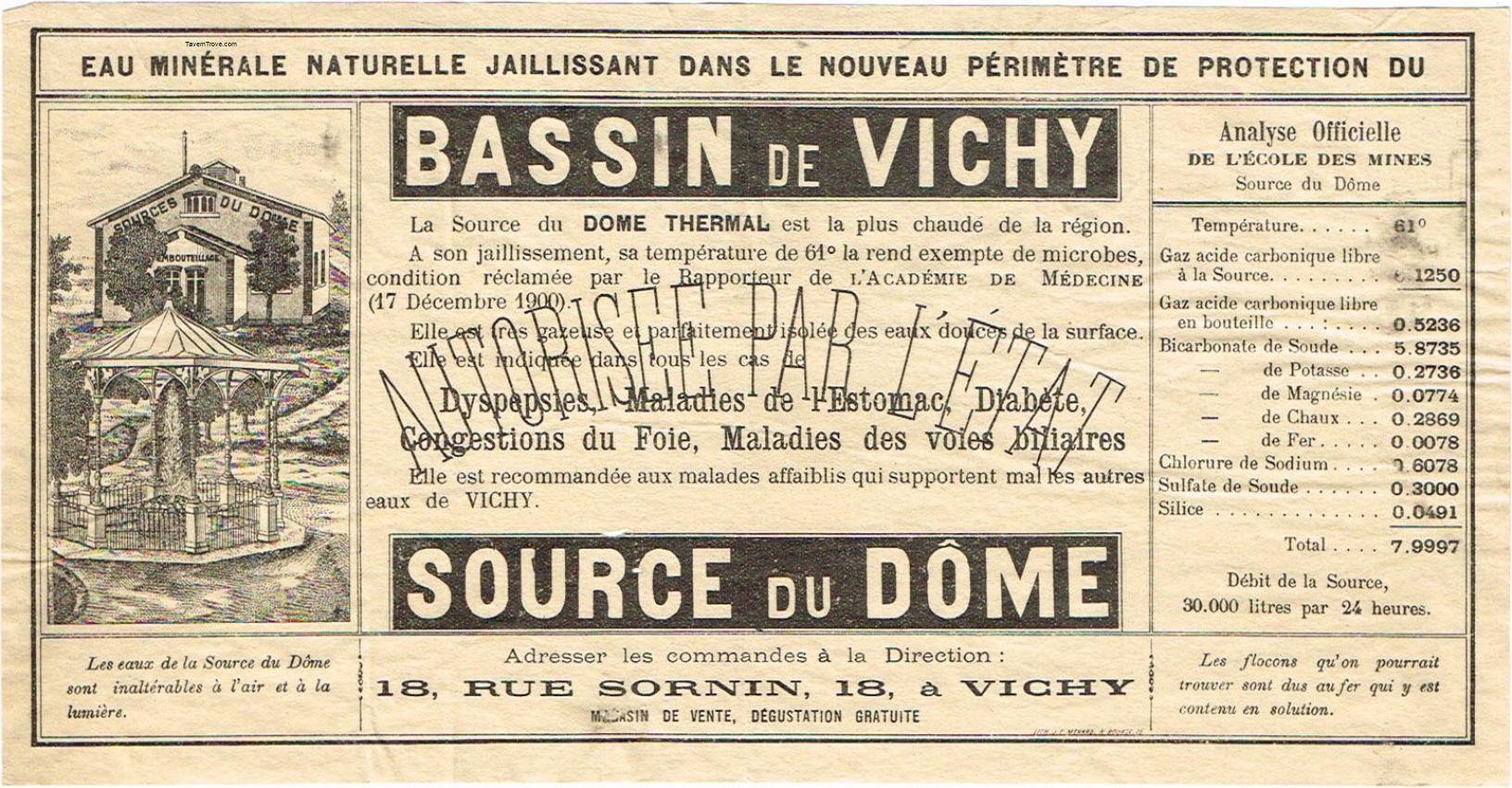 Bassin De Vichy Medicinal Mineral Water Du Dome France