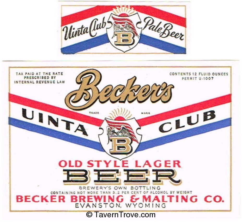 Becker's Uinta Club Beer