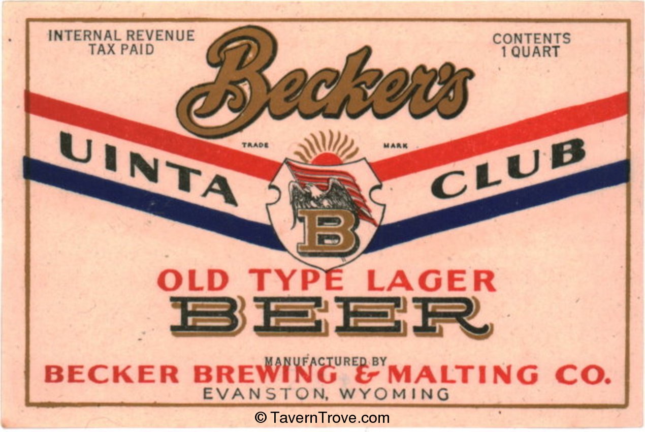 Becker's Uinta Club Beer