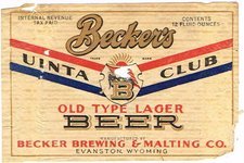 Becker's Uinta Club Beer