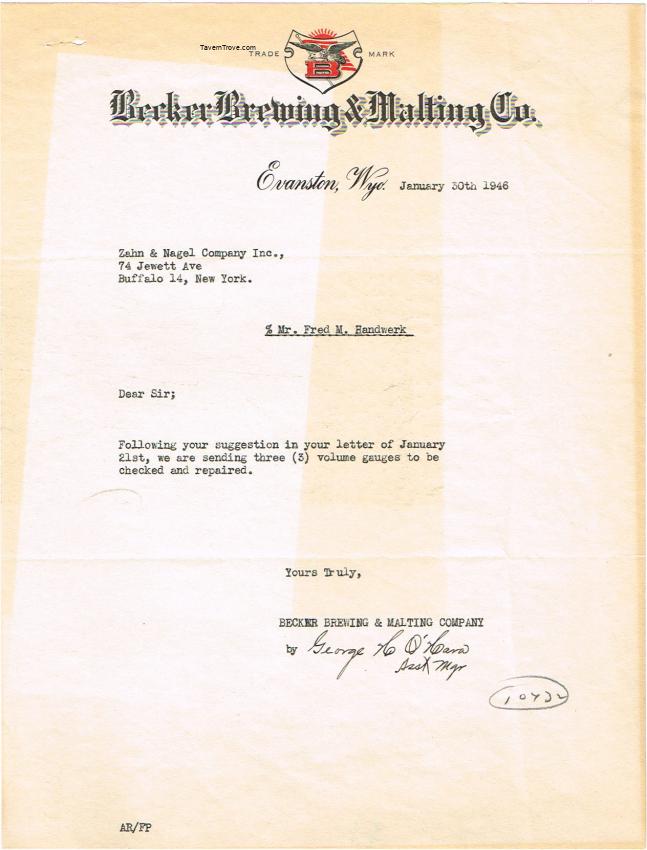 Becker Brewing & Malting Co.