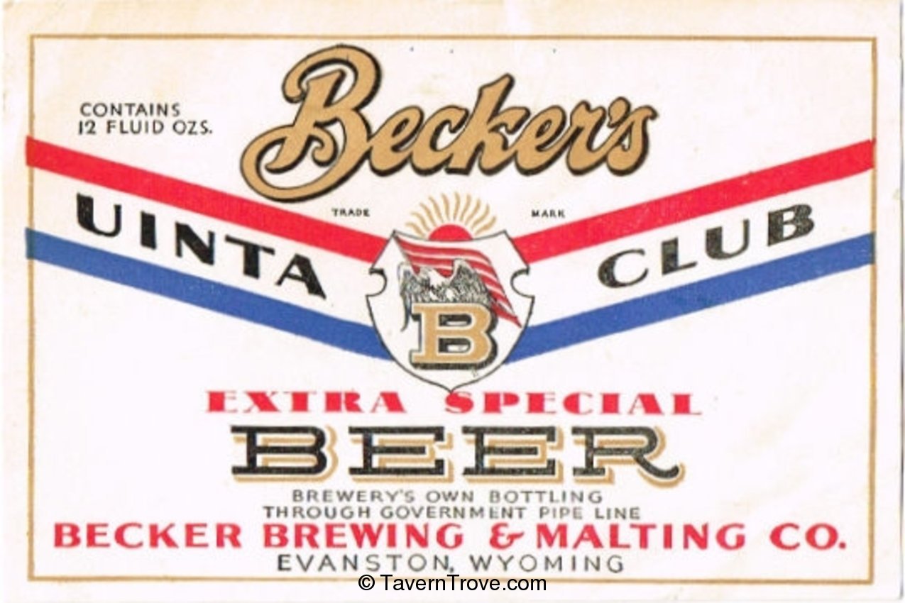 Becker's Uinta  Club Beer