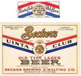 Becker's Uinta Club Beer 