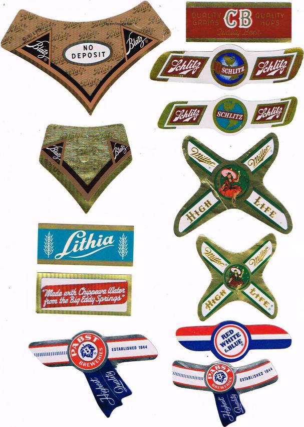 Beer Neck Labels Lot of Twelve