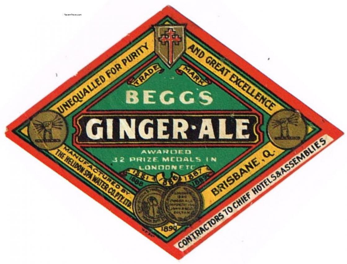 Begg's Ginger Ale Helidon Spa Water Co. Brisbane Australia