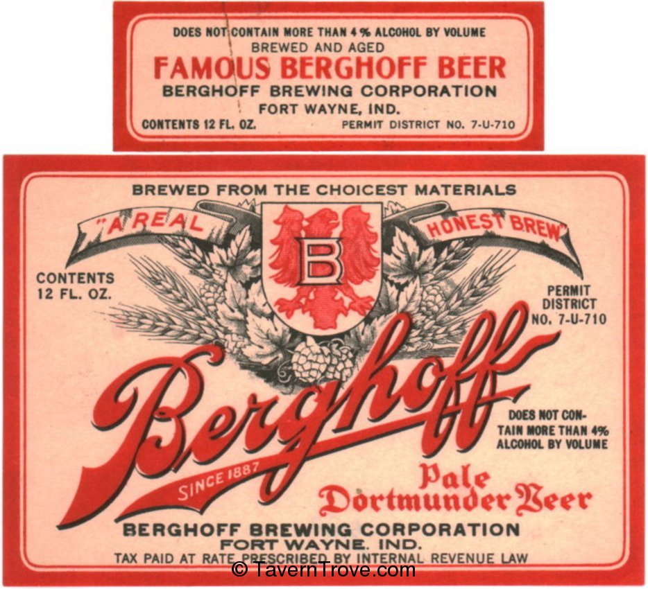 Berghoff Pale Dortmunder Beer