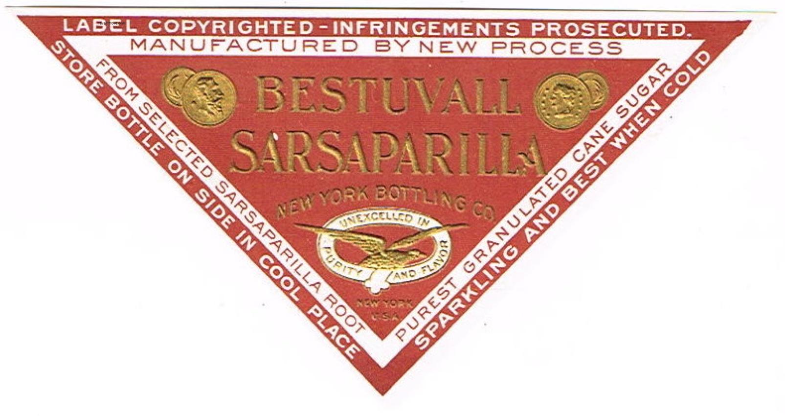 Bestuvall Sarsaparilla Embossed New York
