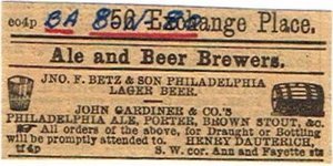 Betz and Gardiner's Beers
