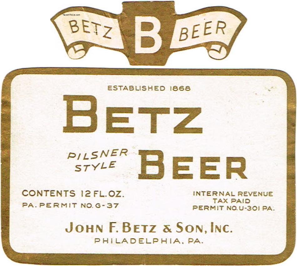 Betz Pilsener Style Beer