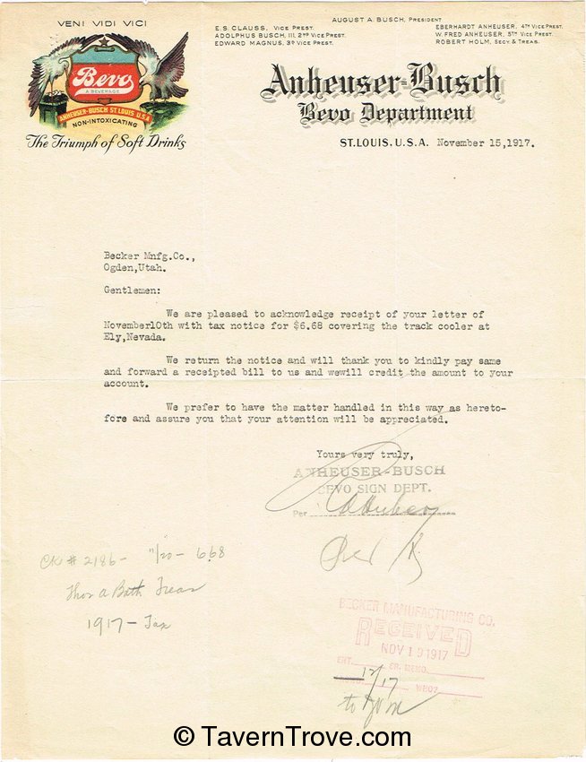 Bevo Department Letterhead