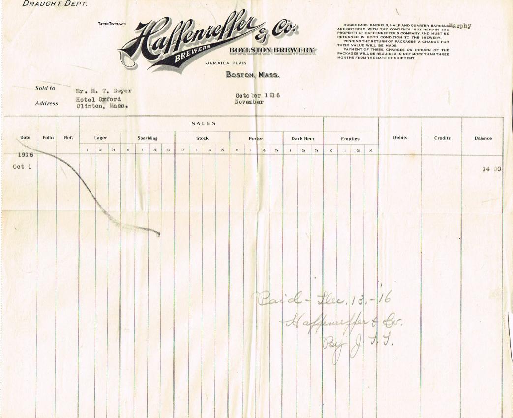 Billhead (oversized)