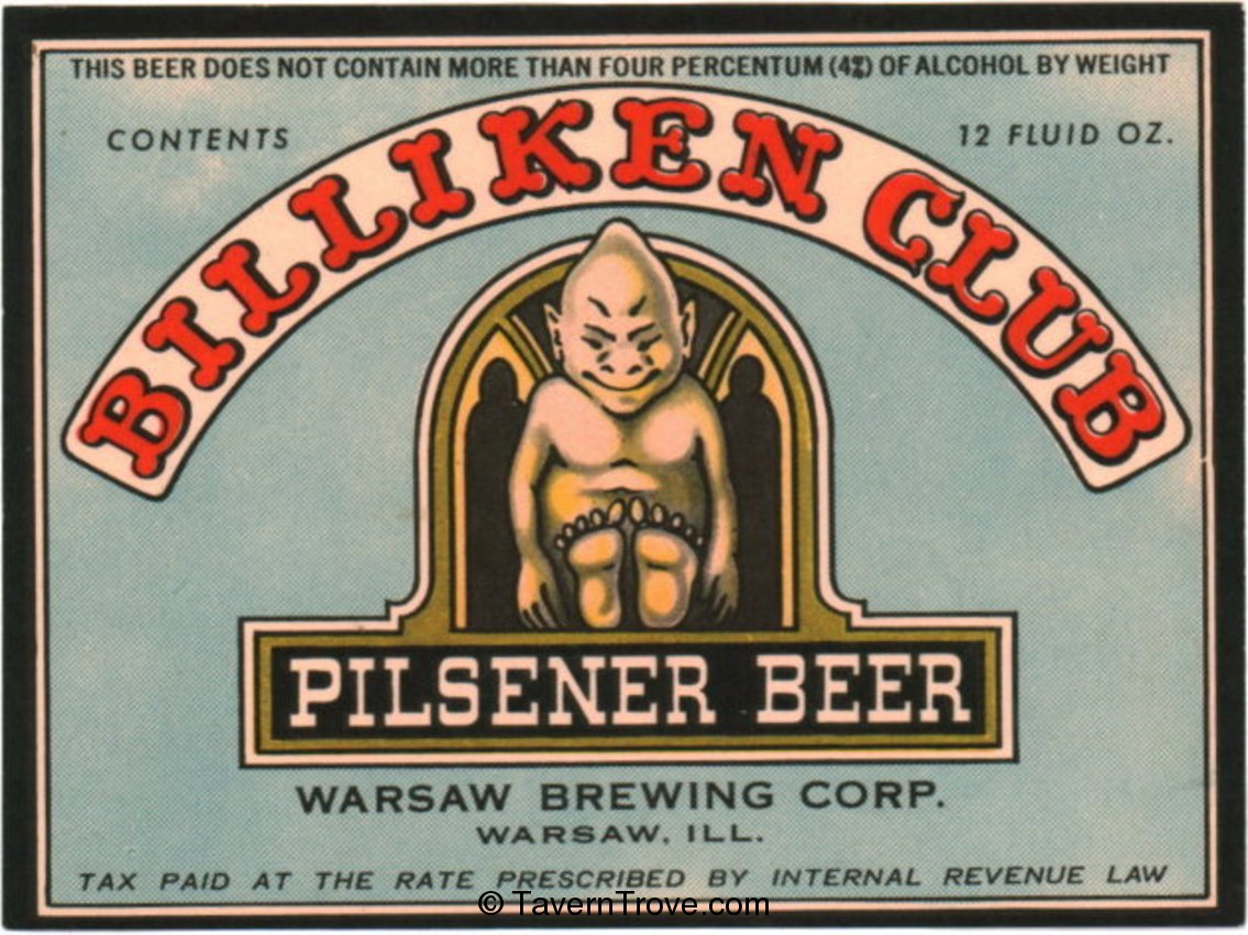 Billiken Club Pilsener Beer