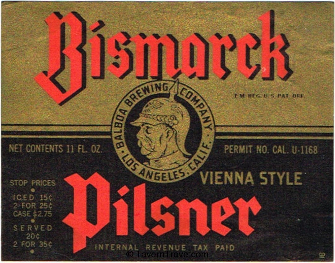 Bismarck Pilsner Beer