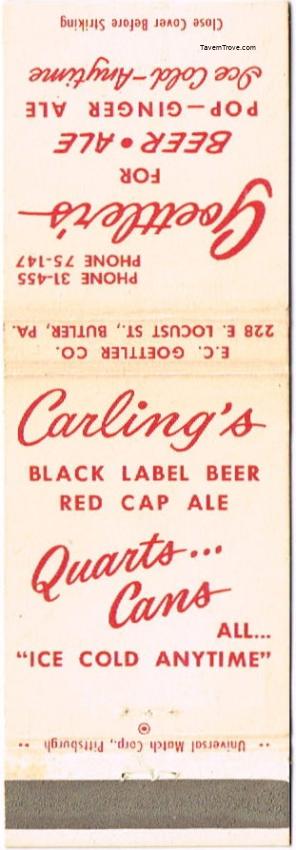 Black Label Beer/Red Cap Ale and Rolling Rock