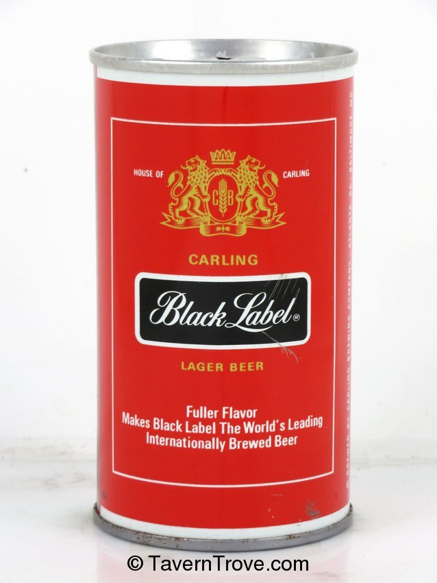 Item 96930 1973 Black Label Lager Beer Tab Top Can T4136