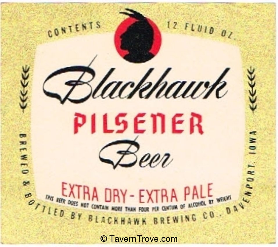 Blackhawk Pilsener Beer 