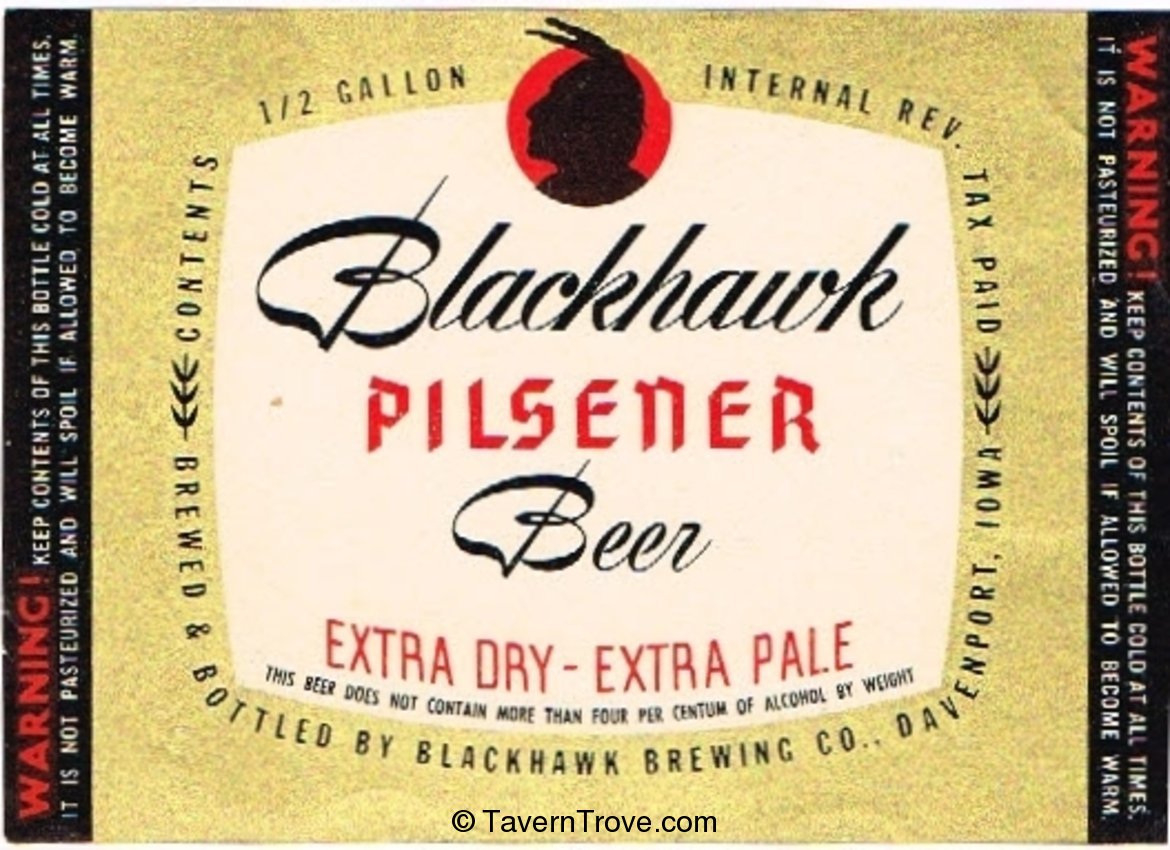 Blackhawk Pilsener Beer 