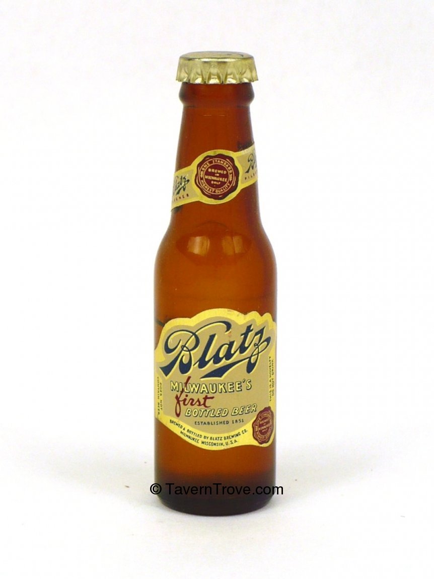 Item #5603 1950 Blatz Beer Mini Bottle