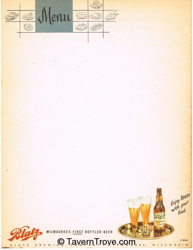 Blatz Beer Sheet